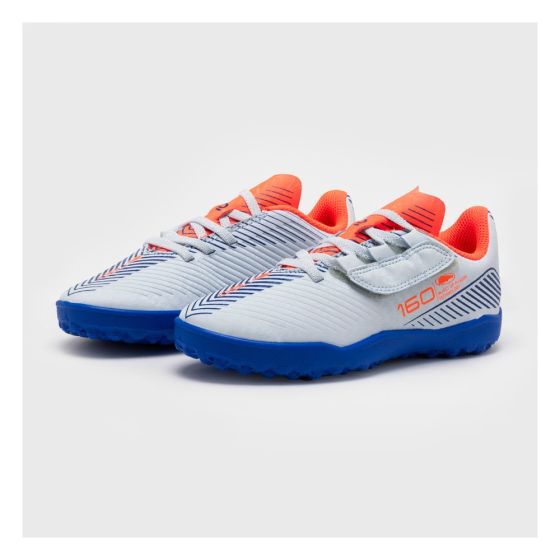 Kids' Rip-Tab Football Boots 160 Easy Turf - Light Grey