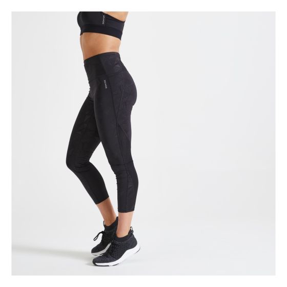 Fitness Short Shaping High-Waist Leggings - Black