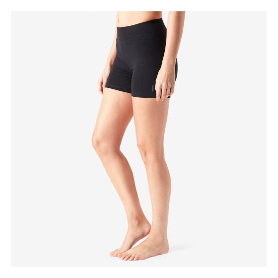 Women's Gym Shorts Black Slim-Fit Design - 500 Series