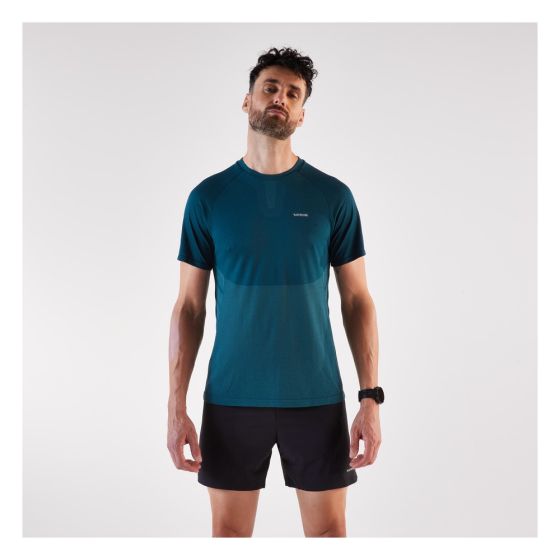 Men's Kiprun seamless comfort running T-shirt, Kiprun - Blue