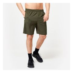 Fitness Shorts with Zip Pockets - Khaki Green