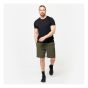 Fitness Shorts with Zip Pockets - Khaki Green