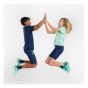Kids' KIPRUN dry+ running shorts - navy blue and green