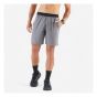 Men's Running Shorts-KIPRUN Run 500 Dry-Granite grey