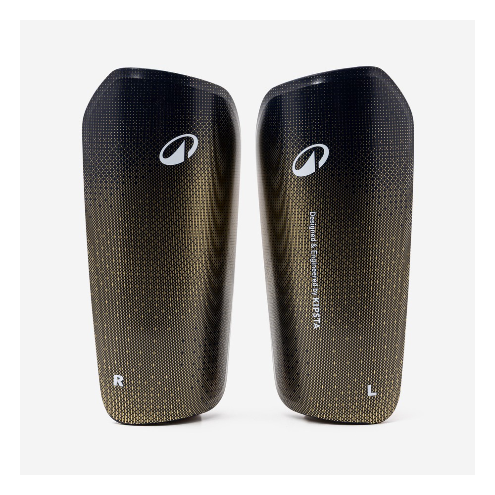 Adult Football Shin Guards with Support Sleeves F500 - Blue