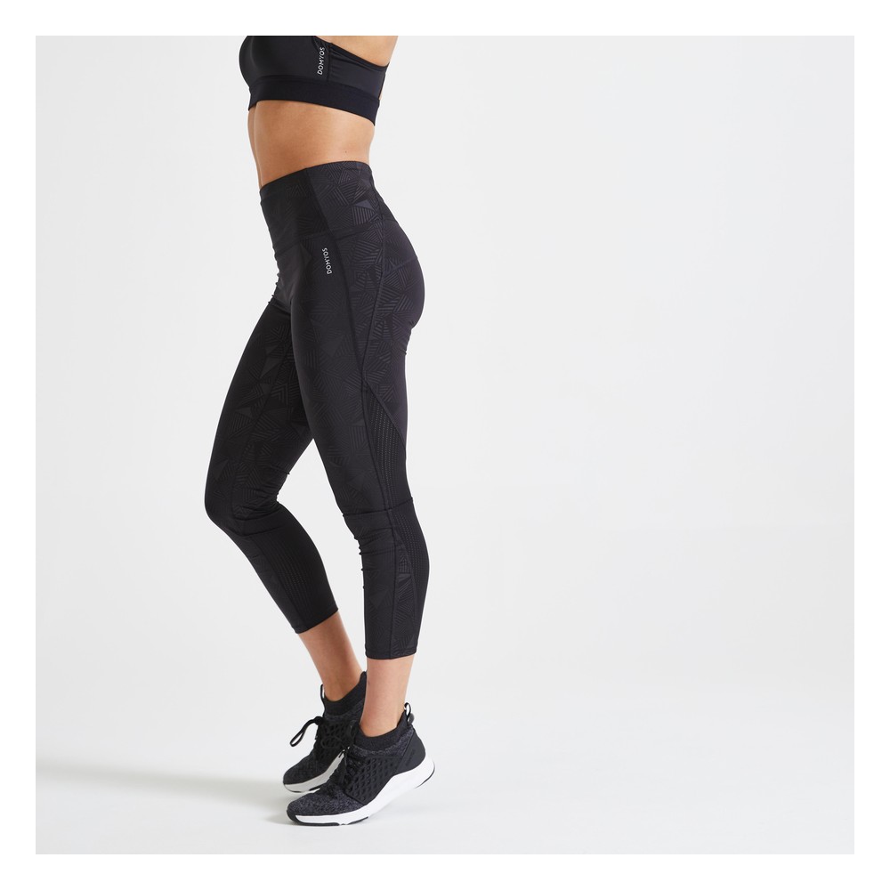 Fitness Short Shaping High-Waist Leggings - Black